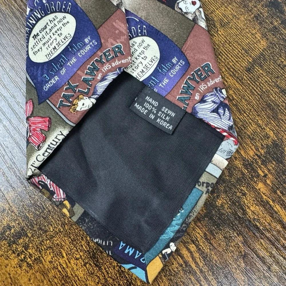 Nichole Miller 1995 Divorced Made‎ in Korea Hand Sewn Silk Men's Tie